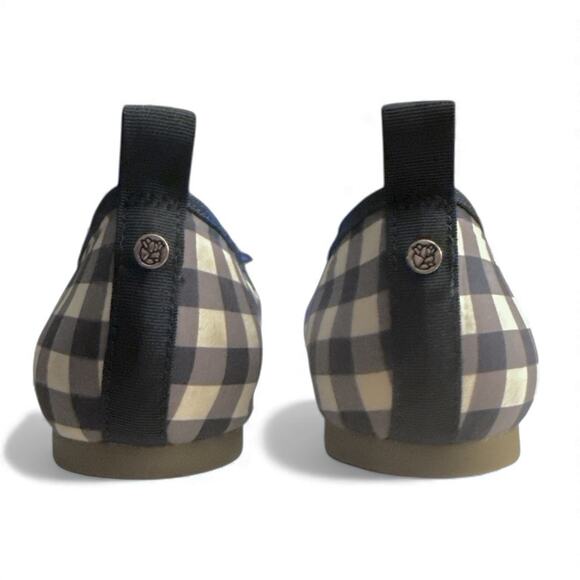 NEW Draper James Taylor Blue White Gingham Check Ballet Flats Size 9 - Picture 5 of 7